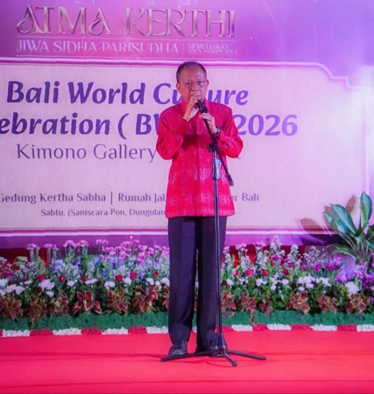 Opening remarks at Bali Arts Festival 2026 kimono show, Governor's Official Residence Denpasar